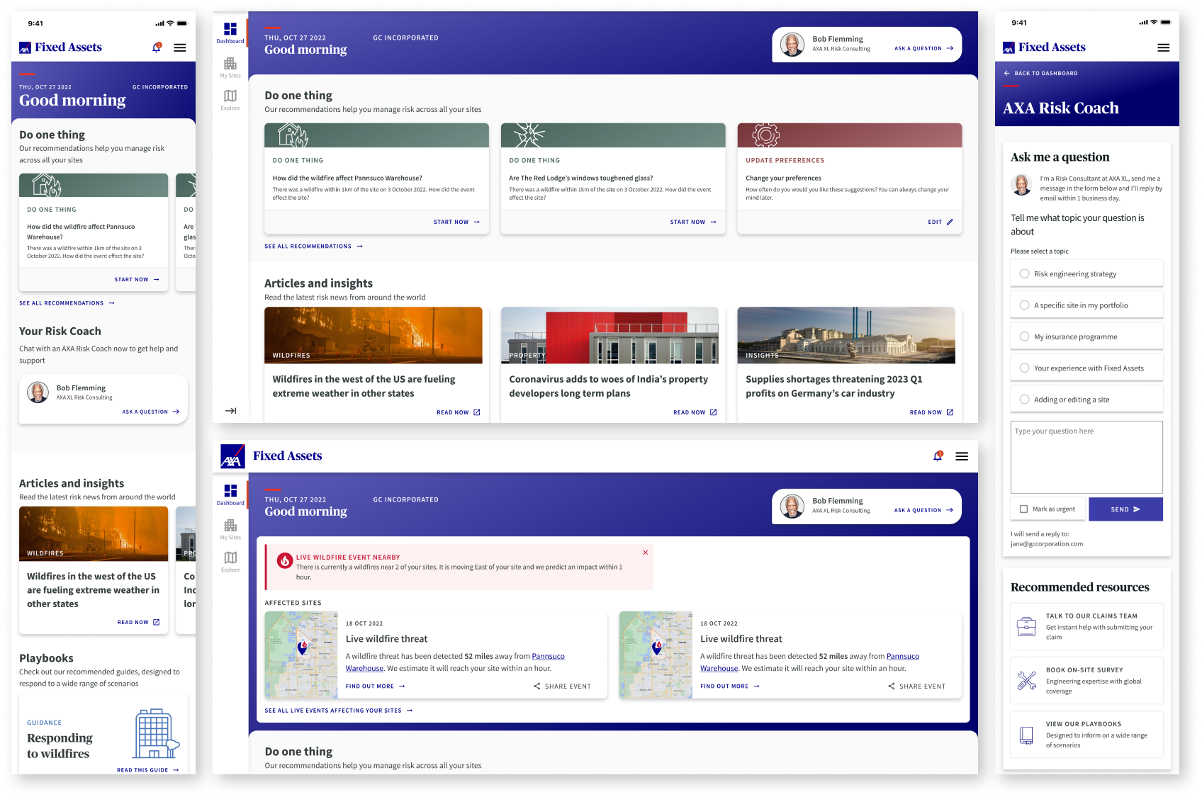 AXA Fixed Assets Dashboard